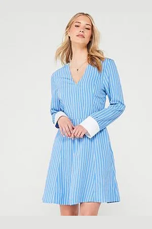 Tommy Hilfiger Striped Fit And Flare Mini Dress