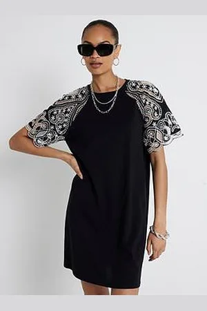 River Island Broderie Tea Dress