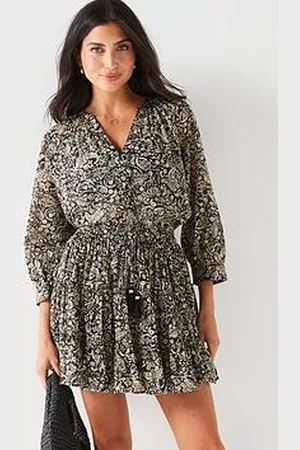 Very Printed Button Through Blouse Co-Ord - Brown