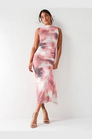 Very Ruched Printed Midaxi Dress