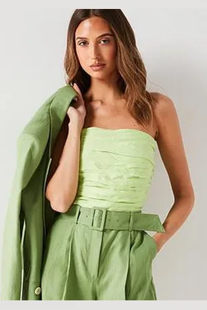 MANGO Draped Crop Top