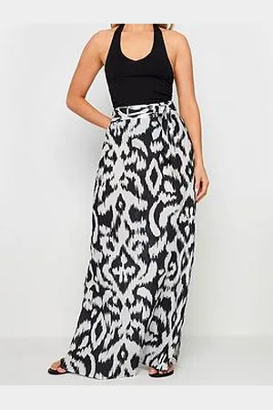 Long Tall Sally Mono Abstract Maxi Skirt