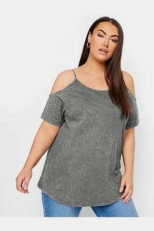 Yours Curve Strappy Cold Shoulder Top