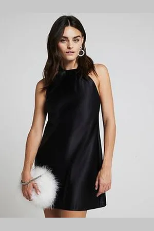 River Island Halterneck Bow Mini Dress