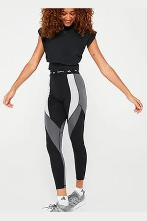 adidas Womens Training Tech Fit Colourblock 7/8 Tights - Black