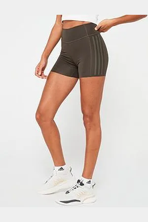 adidas Womens Training Optime 4 Inch Shorts - Khaki