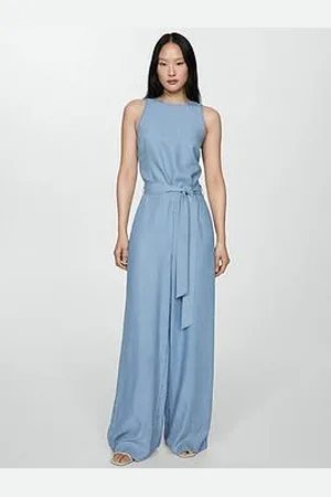 MANGO Tie Waist Jumpsuit