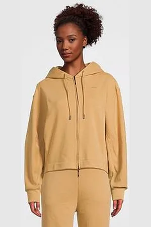 Calvin Klein Nano Logo Zip Relaxed Hoodie - Brown