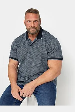 BAD RHINO Textured Stripe Polo Shirt
