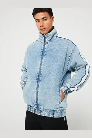 HUGO BOSS Blue Yohji Denim Zipped Jacket - Aqua