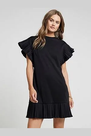 River Island Frilled Sleeve T-Shirt Dress