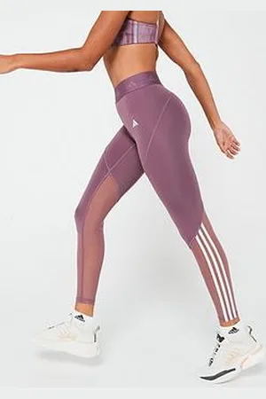 adidas Womens Training Hyerglam Full Length Tights - Purple
