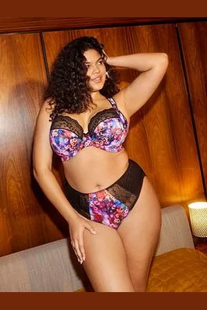 Elomi Lucie Underwired Plunge Stretch Bra - Multi