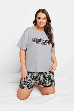 Yours Curve Manifesting Tie-Dye Crop Pj Set