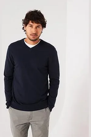 Everyday Basic Cotton Rich V-Neck Knitted Jumper