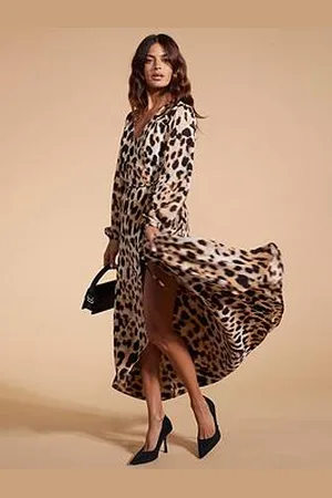 Dancing Leopard Leopard Print Wrap Maxi Dress - Leopard Print