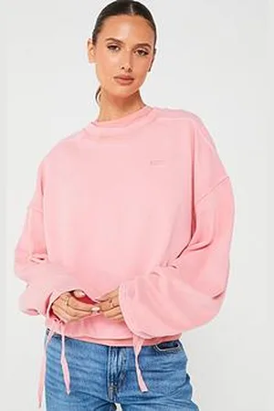 HUGO BOSS Efem Ruched Sleeve Bubble Hem Sweat