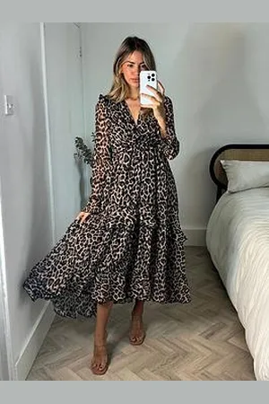Style Cheat Animal Print Midi Dress
