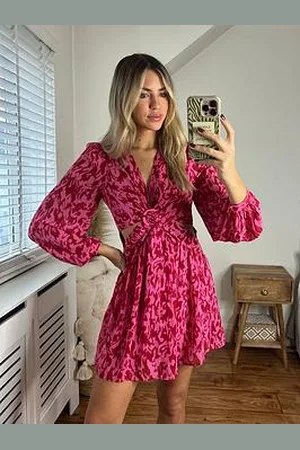 Style Cheat Animal Print Cut Out Mini Dress