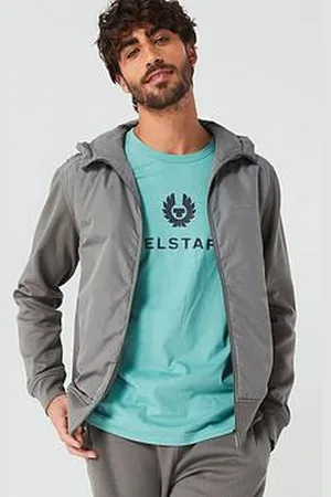 Belstaff Alloy Small Linear Nylon Front Zip Through Hoodie