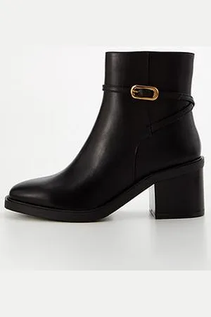 Very Wide Fit Block Heel Ankle Boot With Zip