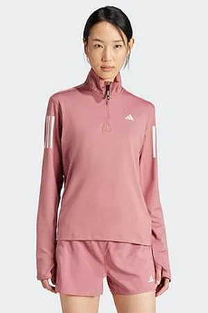 adidas Womens Running Own The Run 1/2 Zip Top - Pink