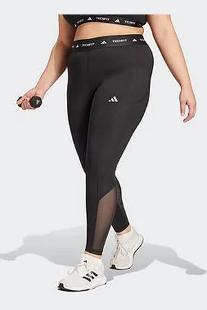 adidas Womens Plus Size Training Tech Fit Stash Pocket Tights