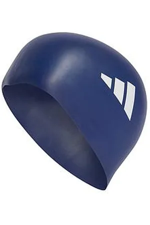 adidas Unisex Adult Swimming 3 Stripe Cap - Blue
