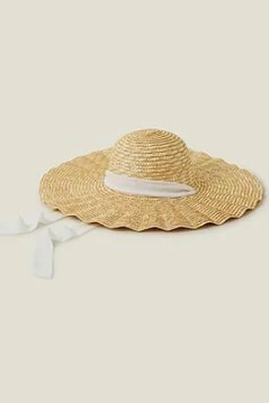 Accessorize Scallop Edge Boater Hat
