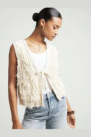 River Island Fringe Detail Gilet