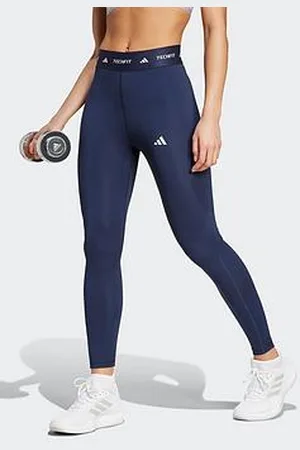 adidas Womens Training Tech Fit 7/8 Tights - Navy