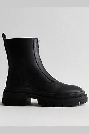 New Look Chunky Zipped Ankle Boots