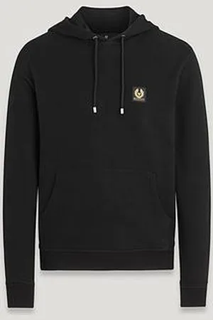 Belstaff Left Chest Patch Logo Regular Fit Overhead Hoodie