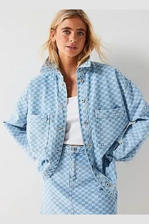 HUGO BOSS Garesa Checkerboard Denim Jacket