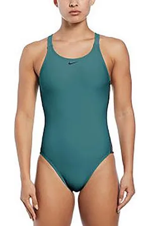 Nike Fusion Logo Tape Fastback One Piece Swimsuit - Dusty Cactus