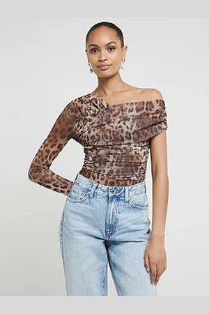 River Island Mesh Asymmetric Bodysuit