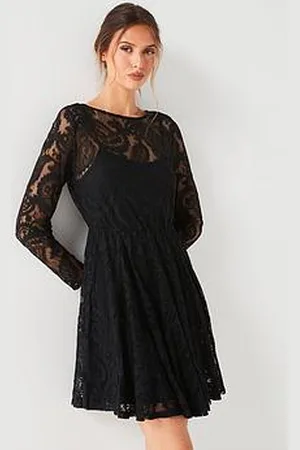 Very Lace Skater Mini Dress