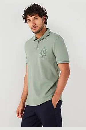Armani Exchange Regular Fit Left Chest Icon Logo Polo Shirt
