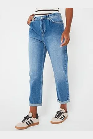 Very Soft Touch Mom Jeans - Midi Wash