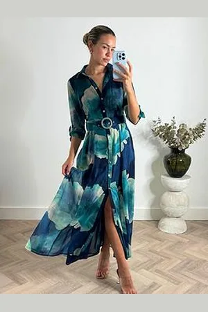 Style Cheat Floral Midi Shirt Dress