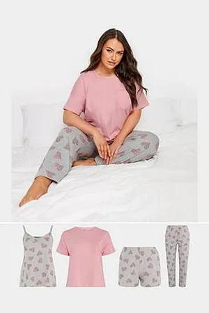 Yours Curve 4 Pack Eat Sleep Dream Cami Pj Set