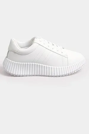 Yours Extra Wide Fit Ribbed Wedge Trainer
