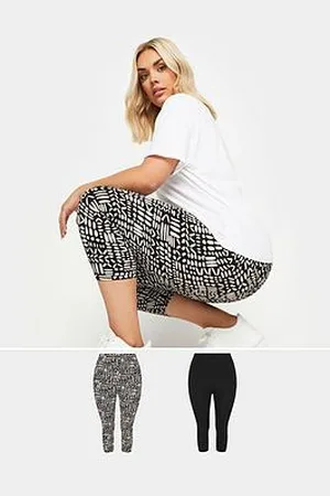 Yours 2 Pack Crop Leggings - Multi