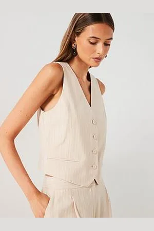 MANGO Neutral Waistcoat Co Ord