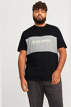 JACK & JONES Plus Colourblock Logo T-Shirt