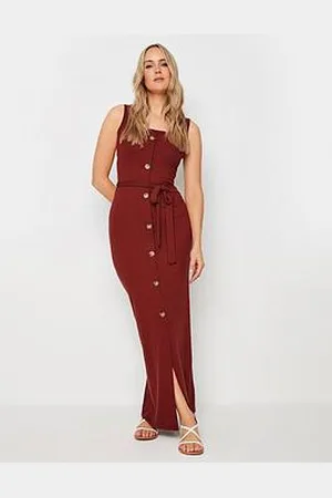 Long Tall Sally Sleeveless Button Through Dress