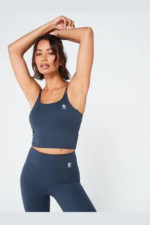 Gym King Womens 365 Long Line Tank Sports Bra - Midnight