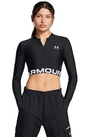Under Armour Womens Training Heat Gear Rib Crop1/4 Zip