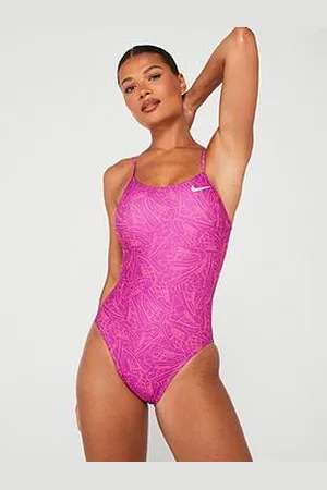 Nike Hydrastrong Multi Print Cut Out Swimsuit - Hot Fuchsia