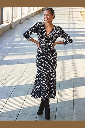 Sosandar Abstract Print Twist Dress